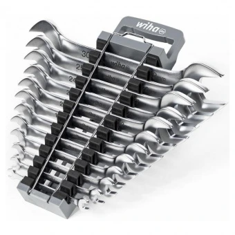 WIHA Набор двусторонних рожковых гаечных ключей 13 предметов с держателем от 6 до 32 mm | W44753