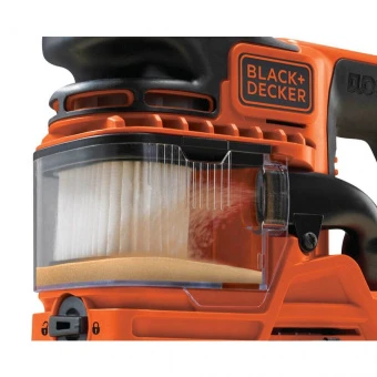BLACK&DECKER KA330E Шлифмашина вибрационная, 260 Bт, 90х230 мм, пылесборник, шлифбумага.
