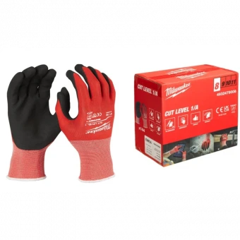 MILWAUKEE Перчатки с уровнем сопротивления порезам 1, размер M/8 (Многоштучная упаковка - 144 пары) 