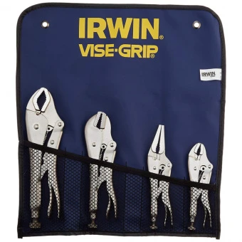 IRWIN Плоскогубцы Vise-Grip с фиксатором Original - набор 4 шт. (10CR, 7R, 6LN, 5WR) в сумке T71 | T