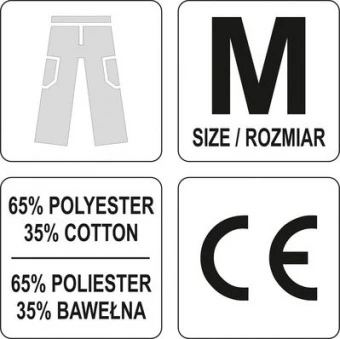 YATO Штани робочі YATO DAN : розм. M, (65% поліестер, 35% бавовна)  | YT-80286