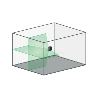 My Tools 142-2G-T Рівень лазерний X-MARK 1H/1V-60, зелений з адаптером та сумкою для зберігання