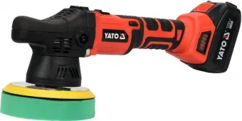 YATO Полірувальна машина ексц. акумул YATO: Li-Ion 18В, 3Агод, 1500-5000 об/х, диск Ø150мм, кріпл-М8