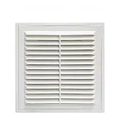 Решітка вентиляційна 149х149 мм, розємна, з сіткою, нахилені жалюзі Air | 61-120
