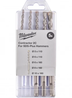 MILWAUKEE Набор из 5 буров SDS+ CONTRACTOR(5/6х110, 6/8/10х160) | 4932471242
