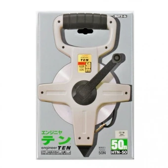 TAJIMA Рулетка инжинерная ENGINEER TEN металлическая лента, пластиковый открытый корпус, 50 ​​м