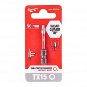 MILWAUKEE Біта SHOCKWAVE , TX15, 50мм (1шт) | 4932451286