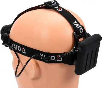 YATO Ліхтар на чоло світлодіодний (XM-L2 CREE) YATO, 3 режими, Р=10Вт, Ф= 450lm, живл.- 4х АА батаре