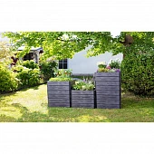 GRAF 645116 Висока грядка Egro Quadro M, розмір 60 x 80 x 25 см, 4 панел. комплект