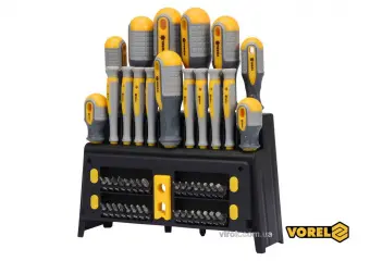 VOREL Набір викруток і викруткових насадок : Cr-V, 50 шт  | 60780