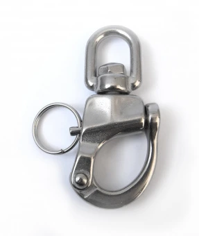 Карабин нержавеющий отцепной с вертлюгом M8252 (нержавейка А4)