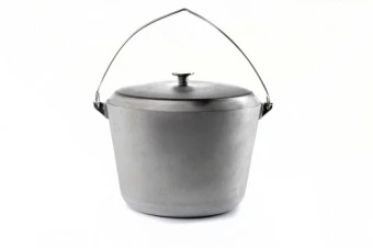 Котел алюминиевый с крышкой и дужкой 300мм 12л СИЛА