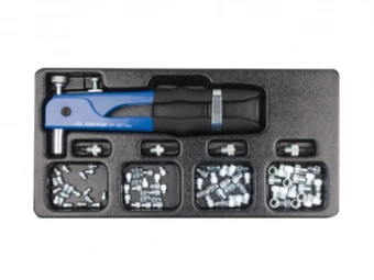 KING TONY Заклепочник под резьбовые заклепки M4-М8 с набором заклепок 85предметов | 21-30-09MR