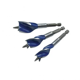 IRWIN Набор свёрл по дереву Blue Groove 6X, 3шт.коротких : /16/20/25 мм, | IW4041003