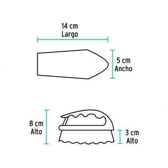 Klintek CELI-35 Щітка для чищення, з ручкою, 5см × 14см