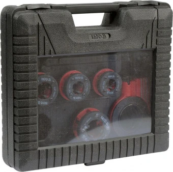 YATO Набір різьбонарізний для труб YATO : Ø= 3/8", 1/2", 3/4", 1"; 5 елем.  | YT-29001