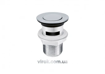  Пробка автомат пластикова з гвинтом G5/4" до раковин з переливом  | 75483