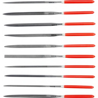 YATO Надфілі YATO : L= 180/85 мм, b= 5 мм. Набір 10 шт.  | YT-6165