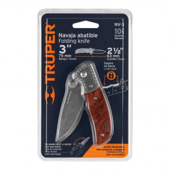 TRUPER Ніж складний, туристичний, 90 мм // NV-3