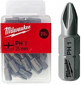 MILWAUKEE Біта , PH1, 25мм, (25шт) | 4932399586