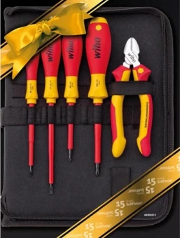 WIHA 42806 Набор инструментов для электрика, 5 предметов, в сумке