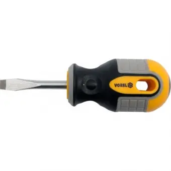 VOREL Викрутка плоска : SL5 х 38 мм. Cr-V  | 60915