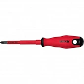 YATO Викрутка хрестова діелектрична ізольована YATO : PZ1 х 80 мм. VDE до 1000V  | YT-2825