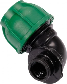 FLO Коліно 90° до водяних пластикових труб з внутр. різьбою 32 мм-1/2" поліпропілен, для тиску 1 MPa