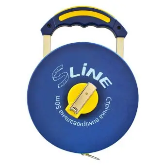 Стрічка вимірювальна з ручкою, скловолокно, 50м/13мм S-line | 15-381