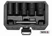 YATO Набір екстракторів YATO : квадрат-1/2", М17-27 мм, Cr-Mo, для видалення зломаних гвинтів 6 Од. 