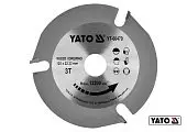YATO Диск пиляльний по дереву YATO : Ø125 x 22.23 x 3.8 мм, 3 зубці, R.P.M до 12200 1/хв  | YT-60470