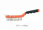 YATO Щітка дротяна нержавійка з носиком YATO : 4- рядна, L= 290 мм з пластмасовою ручкою  | YT-6339