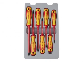 KING TONY Набор отверток, диэлектрические, 7 предметов, ( с отвертками PH) | 30617MR
