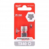 MILWAUKEE Біта SHOCKWAVE , TX40, 25мм, (2шт) | 4932430888