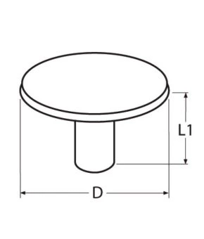 Нержавеющая шапка Durable™ Dot® Ø 15 х 4,4