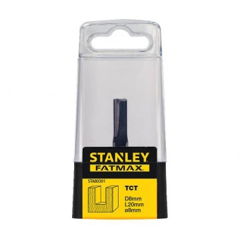 STANLEY STA80301 Фреза по дереву FatMax, ТСТ пазовя D=8 мм, L=20 мм, цанга 8 мм, бокс