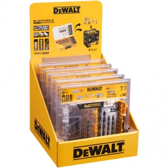Набір свердел по металу DeWALT EXTREME Black & Gold, HSS-G, 10 шт: d = 3-10 мм., 1/4 " | DT20620