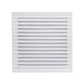 Решітка вентиляційна 172х172 мм, розємна, з пласт. сіткою, нахилені жалюзі, фланець d 100 мм Air