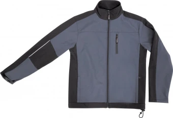 YATO Куртка робоча SOFTSHELL YATO розмір XXL чорно-темно-сіра, 3 кишені, 96% поліестер і 4% спандекс