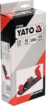 YATO Рубанок столярний YATO, l= 235 мм, лезо- 44 мм. з сталевим корпусом  | YT-62900