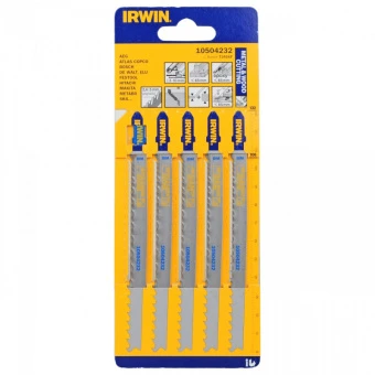 IRWIN Пилка по дереву для электролобзика Т-хвостовик 5 шт (100/6/Т244D) | 10504224