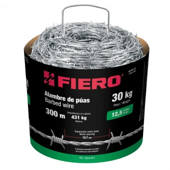 Fiero ALPU12-30 Дріт колючий d2,4мм, бухта 300м, 30 кг