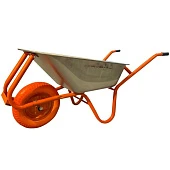 Оцинкована посилена садово-будівельна тачка КВІТКА (90 л, 180 кг)