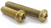 Винт латунный с полукруглой головкой Din 7985 M4x16 (уп 200 шт.)