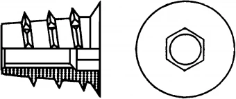 Гайка Мебельная Тип D6х25 ЦБ