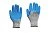 Перчатки с вспененным латексным покрытием р10 (серый+синий) СИЛА