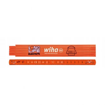 WIHA Складной метр электрика Longlife, 2 м метрический, 10 звеньев | W42068