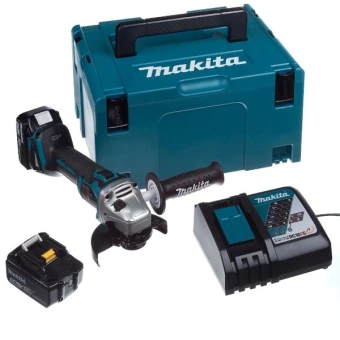 Акумуляторна болгарка Makita DGA504RTJ (18 В, 2х5 А*год, 125 мм)