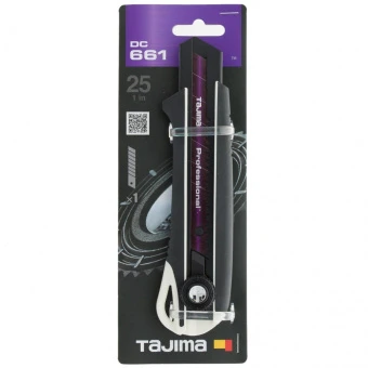 TAJIMA Нож 25 мм, PREMIUM, DORA Cutter, Razar Black Blade, винтовой фиксатор, закаленный корпус