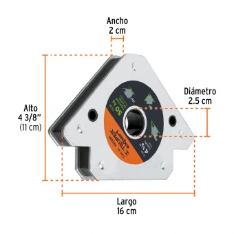 TRUPER ESM-4X Кутник магнітний, для зварювання, до 50 кг кут 45°, 90°, 135°